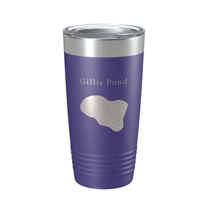 Gillis Pond Tumbler Lake Map Travel Mug Insulated Laser Engraved Coffee Cup Florida 20 oz-15
