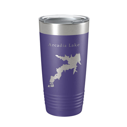 Arcadia Lake Map Tumbler Travel Mug Insulated Laser Engraved Coffee Cup Oklahoma 20 oz-15