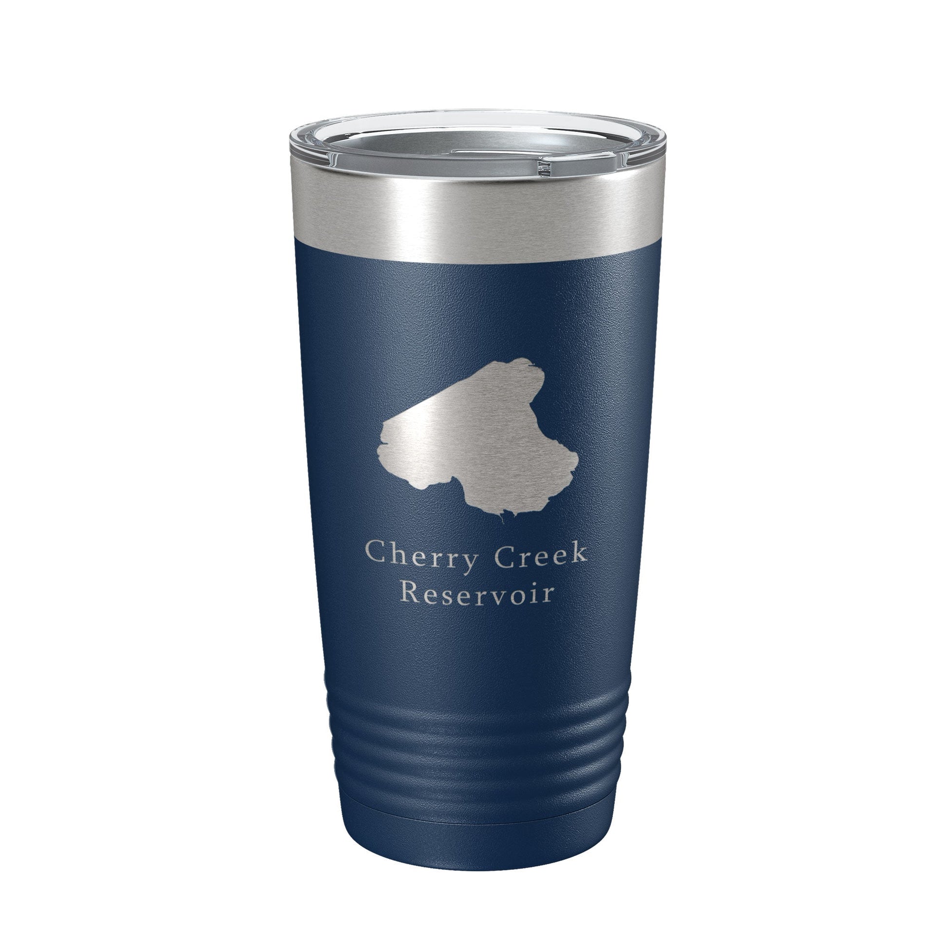 Cherry Creek Reservoir Tumbler Lake Map Travel Mug Insulated Laser Engraved Coffee Cup Colorado 20 oz-2