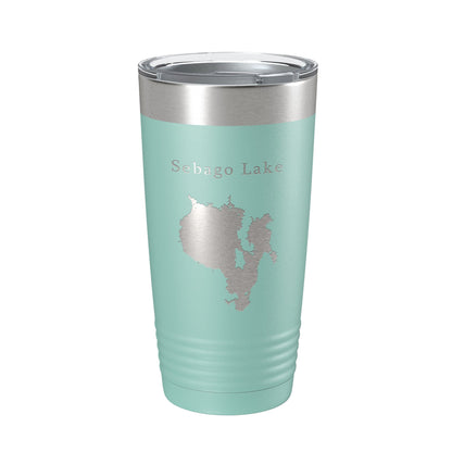 Sebago Lake Map Tumbler Travel Mug Insulated Laser Engraved Coffee Cup Maine 20 oz-12