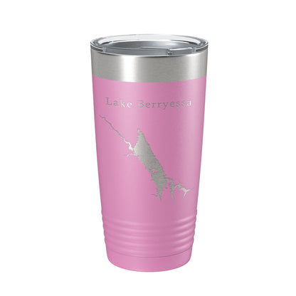 Lake Berryessa Map Tumbler Travel Mug Insulated Laser Engraved Coffee Cup California 20 oz-14