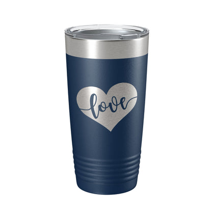 Love Tumbler Valentine's Day Heart Travel Mug Insulated Laser Engraved Coffee Cup 20 oz-8