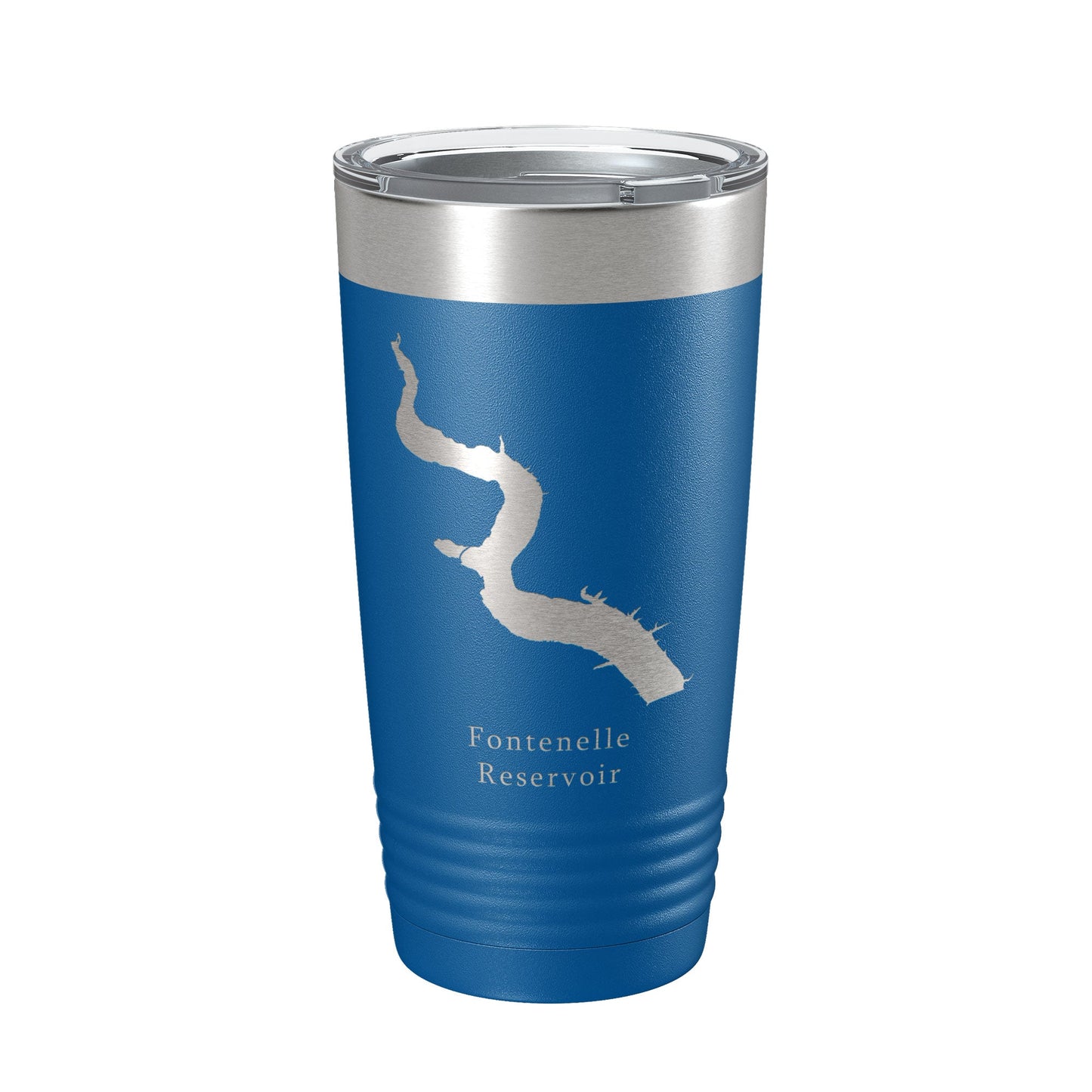 Fontenelle Reservoir Tumbler Lake Map Travel Mug Insulated Laser Engraved Coffee Cup Wyoming 20 oz-6