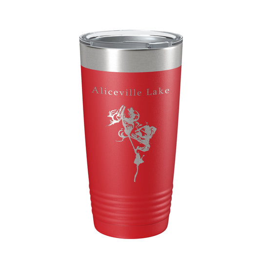 Aliceville Lake Map Tumbler Travel Mug Insulated Laser Engraved Coffee Cup Alabama Mississippi 20 oz-10