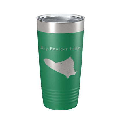 Big Boulder Lake Map Tumbler Travel Mug Insulated Laser Engraved Coffee Cup Pennsylvania 20 oz-9