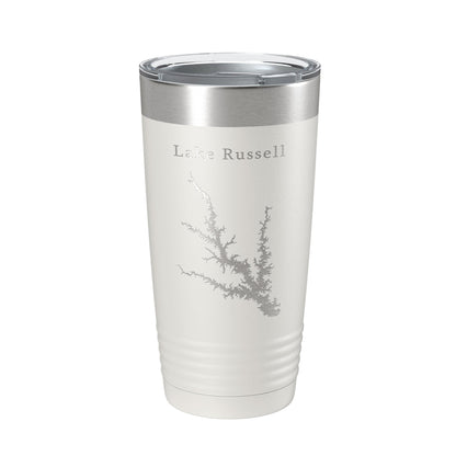 Lake Russell Map Tumbler Travel Mug Insulated Laser Engraved Coffee Cup Richard B. Georgia South Carolina 20 oz-7
