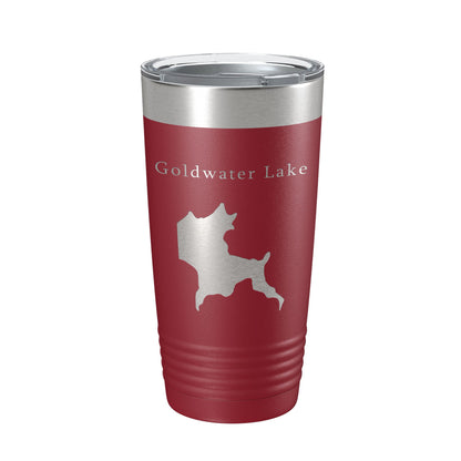 Goldwater Lake Map Tumbler Travel Mug Insulated Laser Engraved Coffee Cup Arizona 20 oz-18