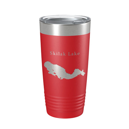 Skilak Lake Map Tumbler Travel Mug Insulated Laser Engraved Coffee Cup Alaska 20 oz-10