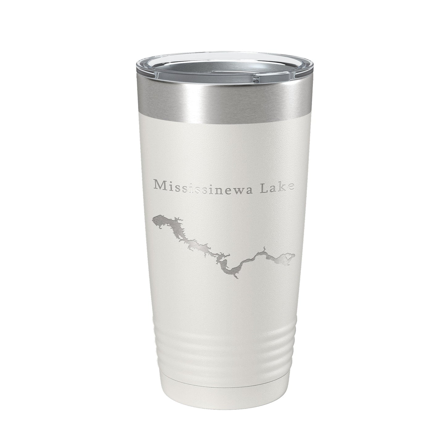 Mississinewa Lake Map Tumbler Travel Mug Insulated Laser Engraved Coffee Cup River Indiana 20 oz-1