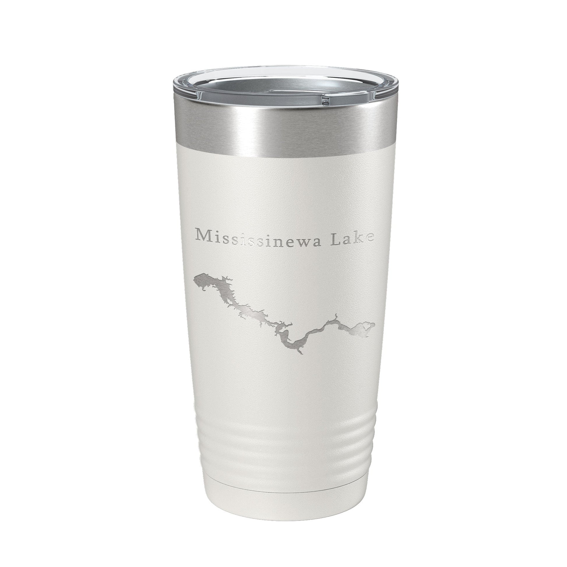 Mississinewa Lake Map Tumbler Travel Mug Insulated Laser Engraved Coffee Cup River Indiana 20 oz-1