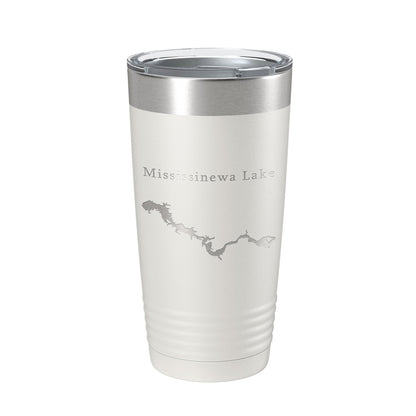Mississinewa Lake Map Tumbler Travel Mug Insulated Laser Engraved Coffee Cup River Indiana 20 oz-7