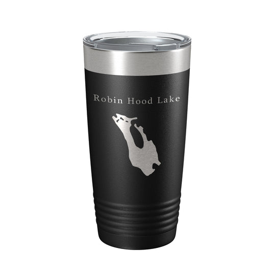 Robin Hood Lake Sherwood Forest Map Tumbler Travel Mug Insulated Laser Engraved Coffee Cup Massachusetts 20 oz-0