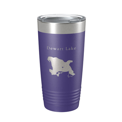 Dewart Lake Map Tumbler Travel Mug Insulated Laser Engraved Coffee Cup Indiana 20 oz-15