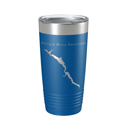 Hungry Horse Reservoir Tumbler Lake Map Travel Mug Insulated Laser Engraved Coffee Cup Montana 20 oz-6