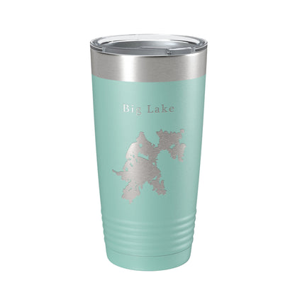 Big Lake Map Tumbler Travel Mug Insulated Laser Engraved Coffee Cup Maine 20 oz-12