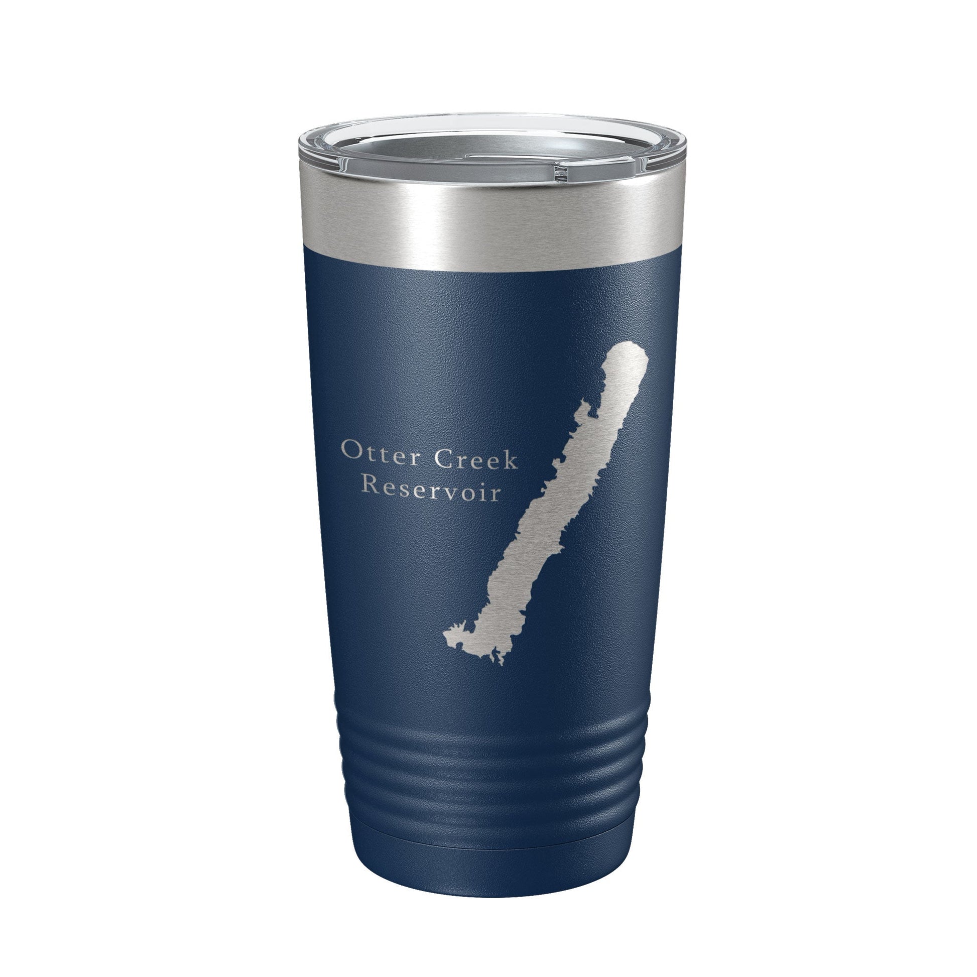 Otter Creek Reservoir Tumbler Lake Map Travel Mug Insulated Laser Engraved Coffee Cup Utah 20 oz-2