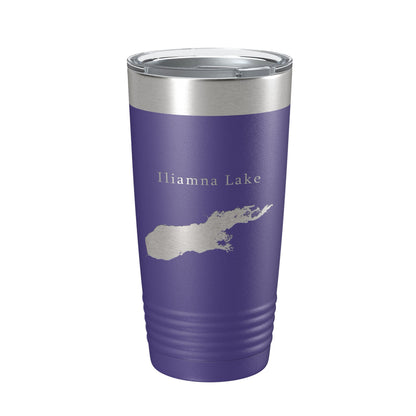 Iliamna Lake Map Tumbler Travel Mug Insulated Laser Engraved Coffee Cup Alaska 20 oz-15