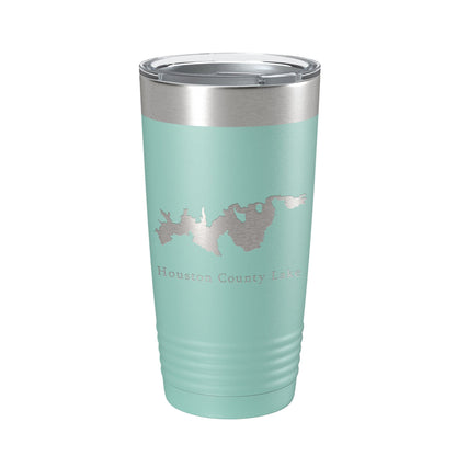 Houston County Lake Map Tumbler Travel Mug Insulated Laser Engraved Coffee Cup Texas 20 oz-12