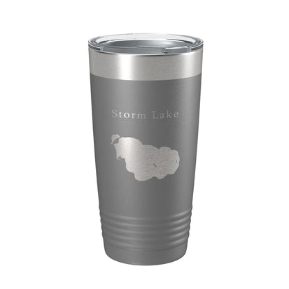 Storm Lake Map Tumbler Travel Mug Insulated Laser Engraved Coffee Cup Iowa 20 oz-16