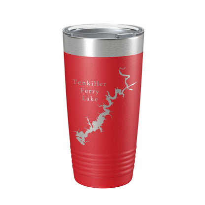 Tenkiller Ferry Lake Map Tumbler Travel Mug Insulated Laser Engraved Coffee Cup Oklahoma 20 oz-10