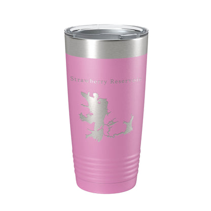 Strawberry Reservoir Tumbler Lake Map Travel Mug Insulated Laser Engraved Coffee Cup Utah 20 oz-14