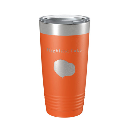 Highland Lake Map Tumbler Travel Mug Insulated Laser Engraved Coffee Cup Illinois 20 oz-17
