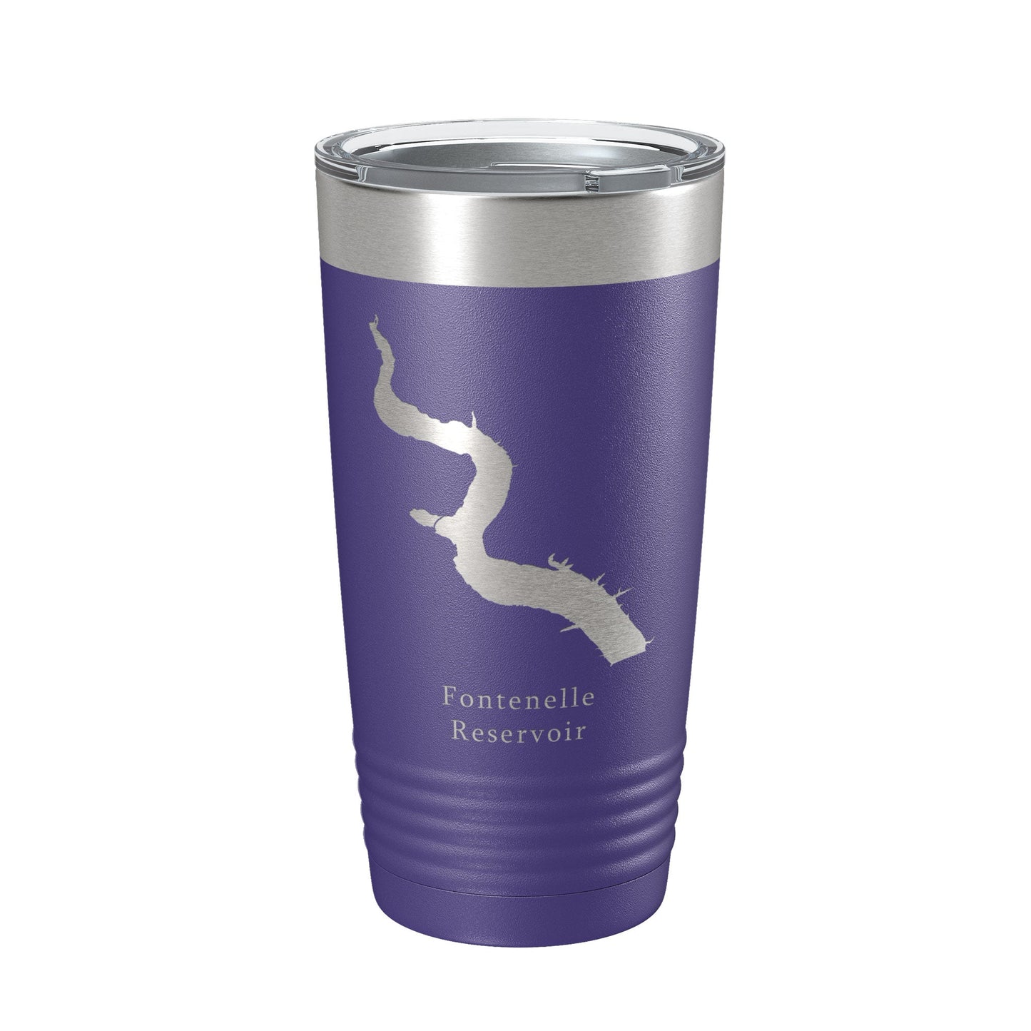 Fontenelle Reservoir Tumbler Lake Map Travel Mug Insulated Laser Engraved Coffee Cup Wyoming 20 oz-15