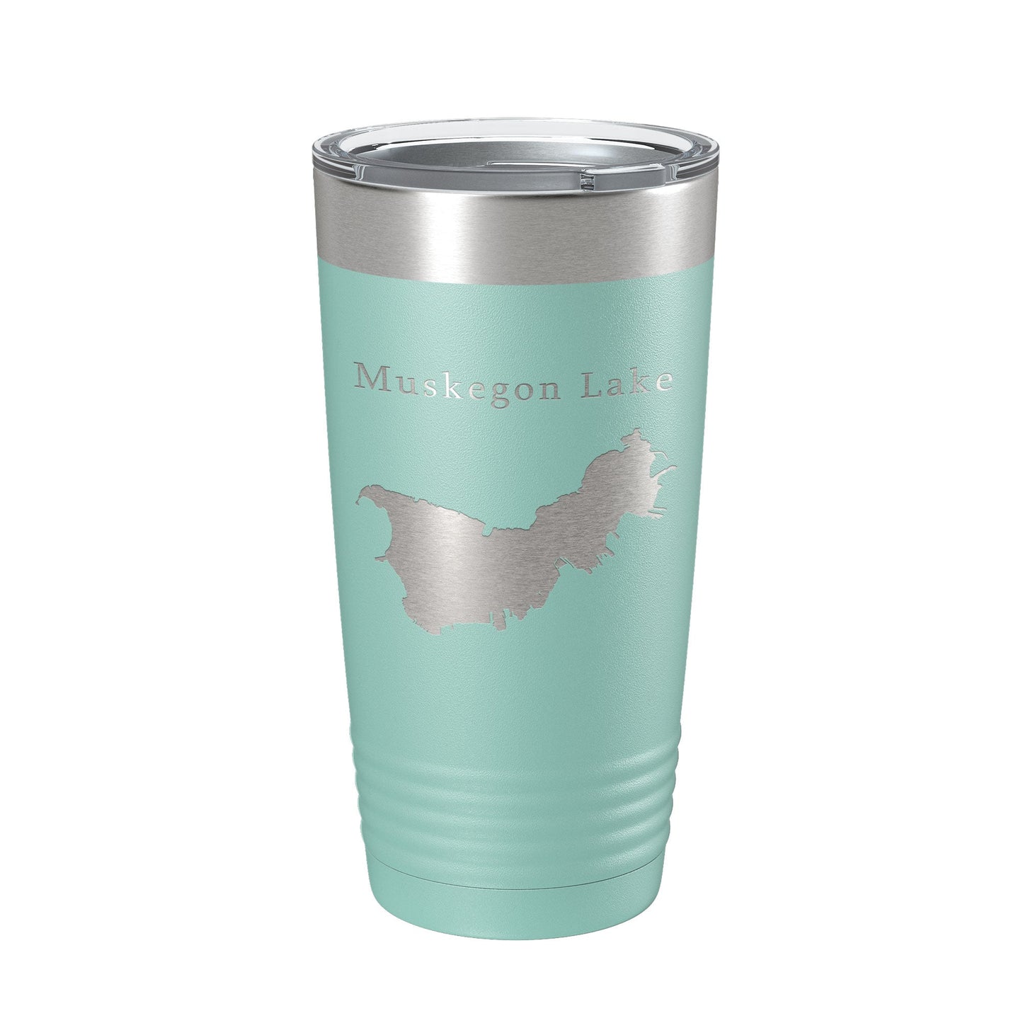 Muskegon Lake Map Tumbler Travel Mug Insulated Laser Engraved Coffee Cup Michigan 20 oz-12