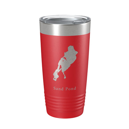 Sand Pond Tumbler Lake Map Travel Mug Insulated Laser Engraved Coffee Cup Maine 20 oz-10