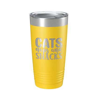 Cats Naps And Snacks Tumbler Travel Mug Funny Cat Lover Gift Insulated Laser Engraved Coffee Cup 20 oz-19