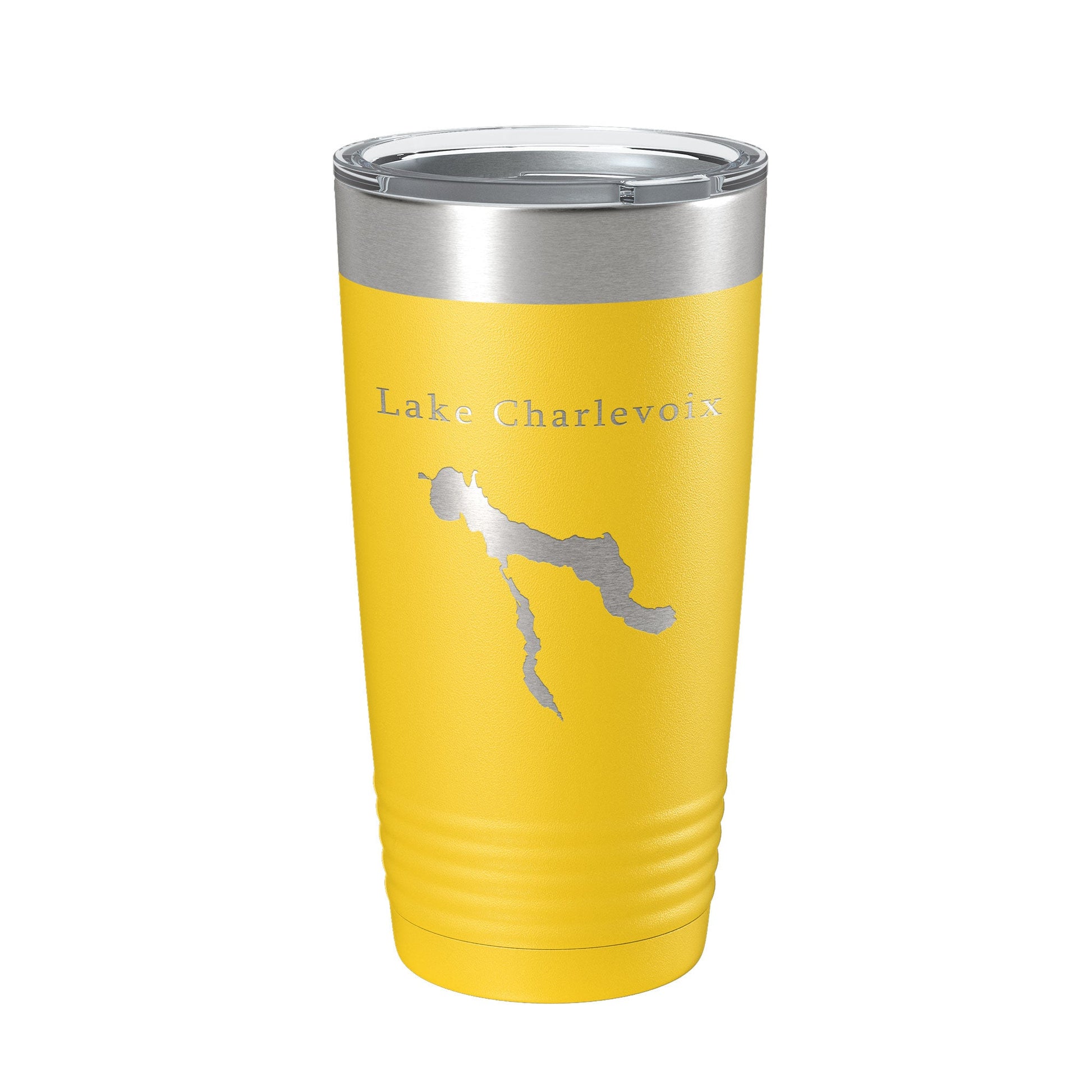 Lake Charlevoix Map Tumbler Travel Mug Insulated Laser Engraved Coffee Cup Michigan 20 oz-4