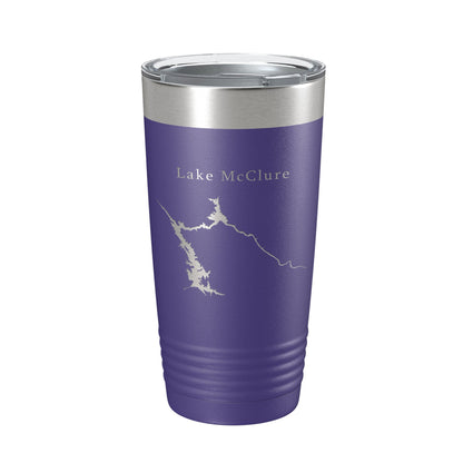 Lake McClure Map Tumbler Travel Mug Insulated Laser Engraved Coffee Cup California 20 oz-15