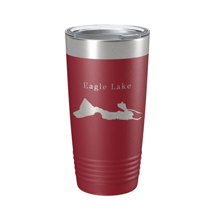 Eagle Lake Map Tumbler Travel Mug Insulated Laser Engraved Coffee Cup Michigan 20 oz-18