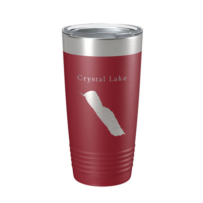 Crystal Lake Map Tumbler Travel Mug Insulated Laser Engraved Coffee Cup Vermont 20 oz-18