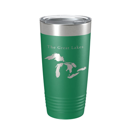 The Great Lakes Map Tumbler Travel Mug Insulated Laser Engraved Coffee Cup Superior Michigan Huron Erie Ontario 20 oz-9