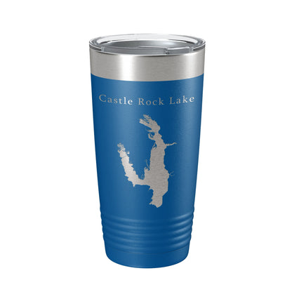Castle Rock Lake Map Tumbler Travel Mug Insulated Laser Engraved Coffee Cup Wisconsin 20 oz-6