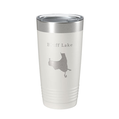 Bluff Lake Map Tumbler Travel Mug Insulated Laser Engraved Coffee Cup Illinois 20 oz-7