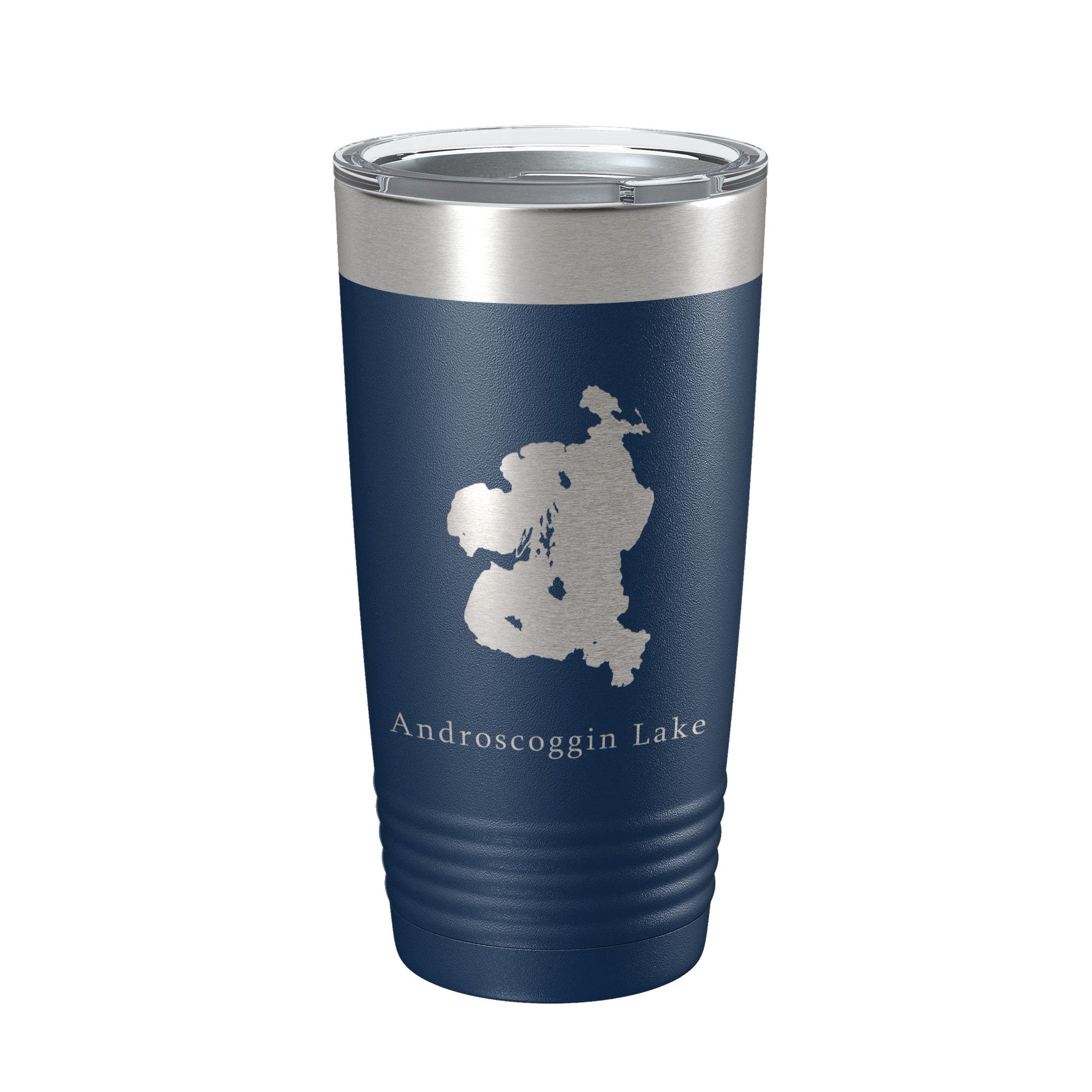 Androscoggin Lake Map Tumbler Travel Mug Insulated Laser Engraved Coffee Cup Maine 20 oz-2
