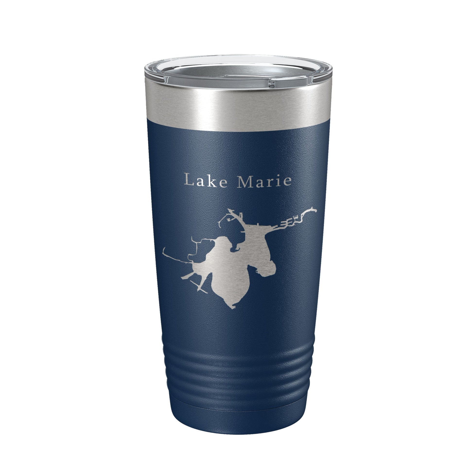 Lake Marie Map Tumbler Travel Mug Insulated Laser Engraved Coffee Cup Illinois 20 oz-2