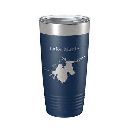 Lake Marie Map Tumbler Travel Mug Insulated Laser Engraved Coffee Cup Illinois 20 oz-2