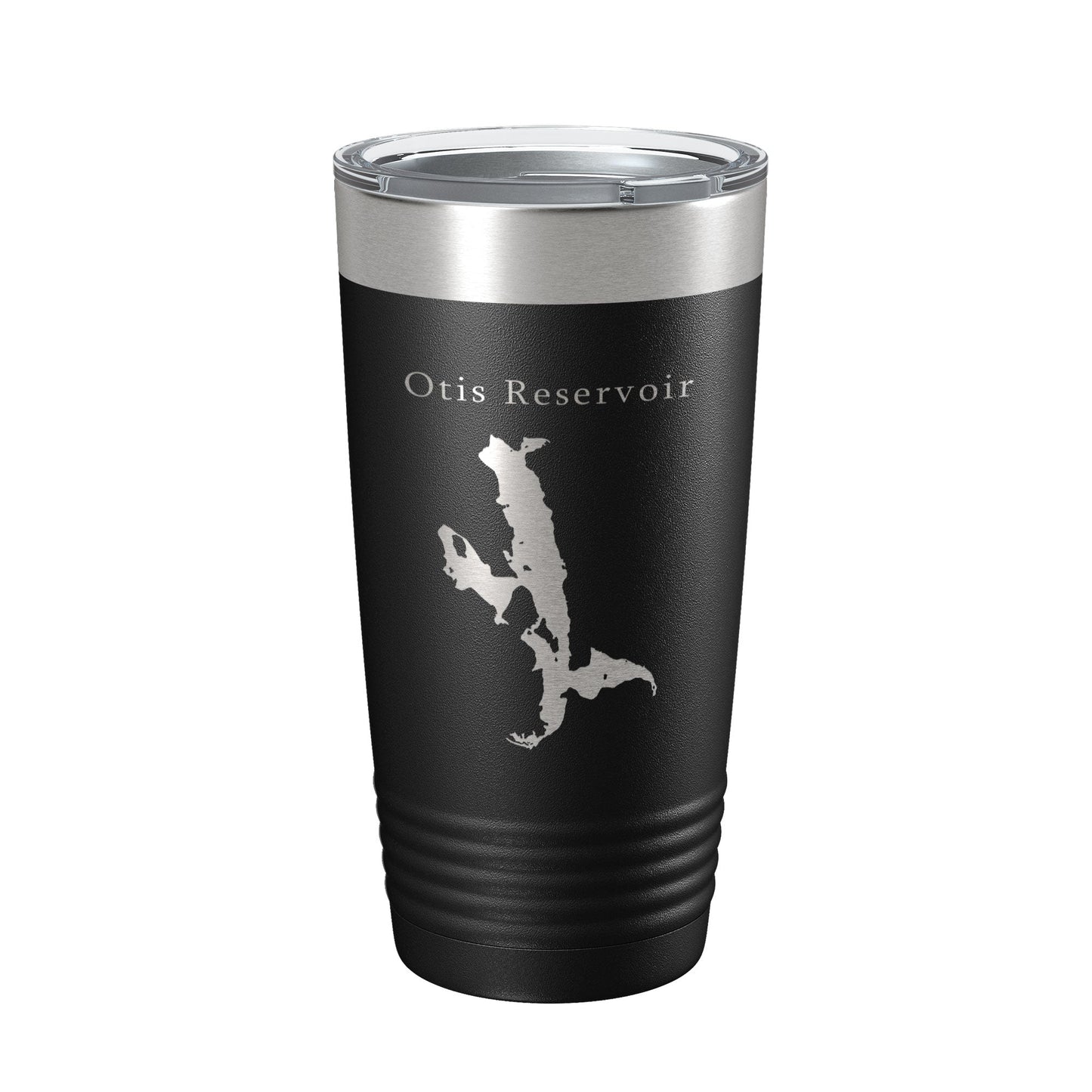 Otis Reservoir Tumbler Lake Map Travel Mug Insulated Laser Engraved Coffee Cup Massachusetts 20 oz-0