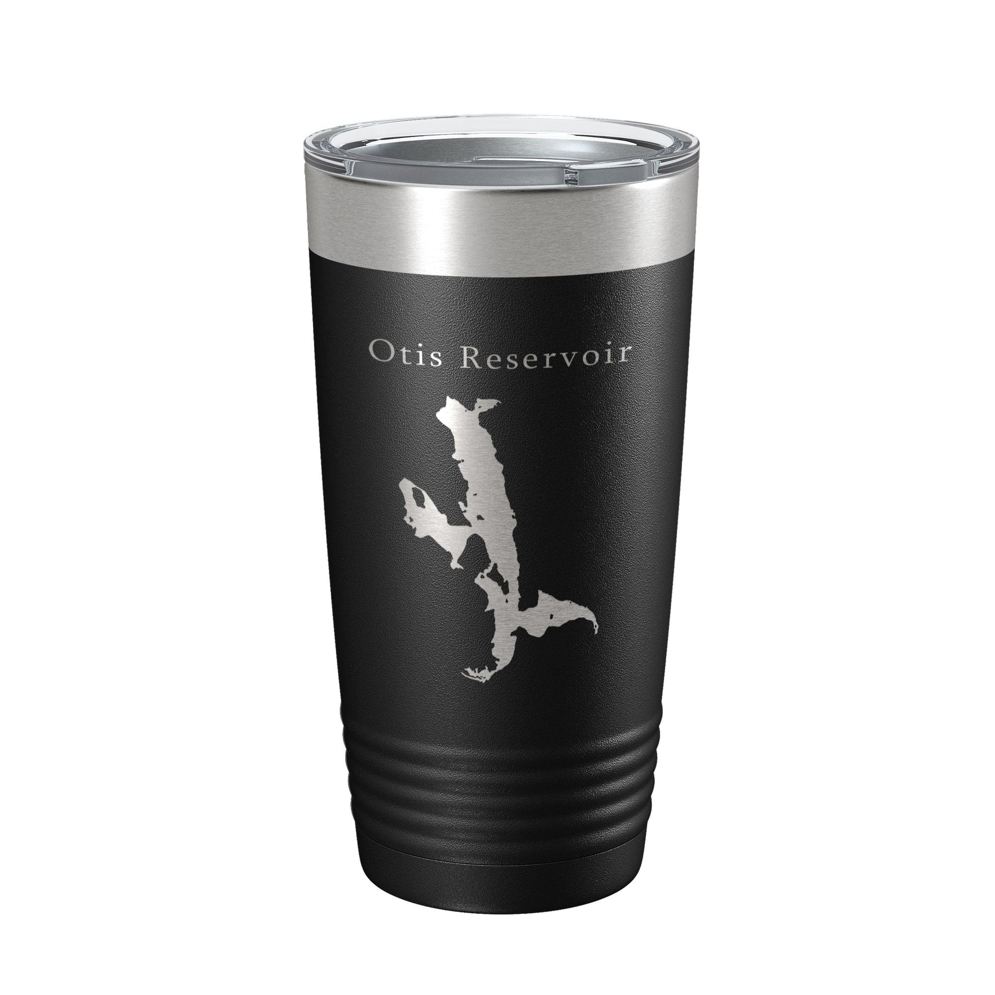 Otis Reservoir Tumbler Lake Map Travel Mug Insulated Laser Engraved Coffee Cup Massachusetts 20 oz-0