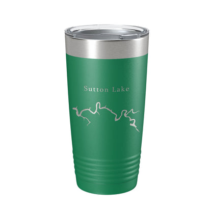 Sutton Lake Elk River Map Tumbler Travel Mug Insulated Laser Engraved Coffee Cup West Virginia 20 oz-9