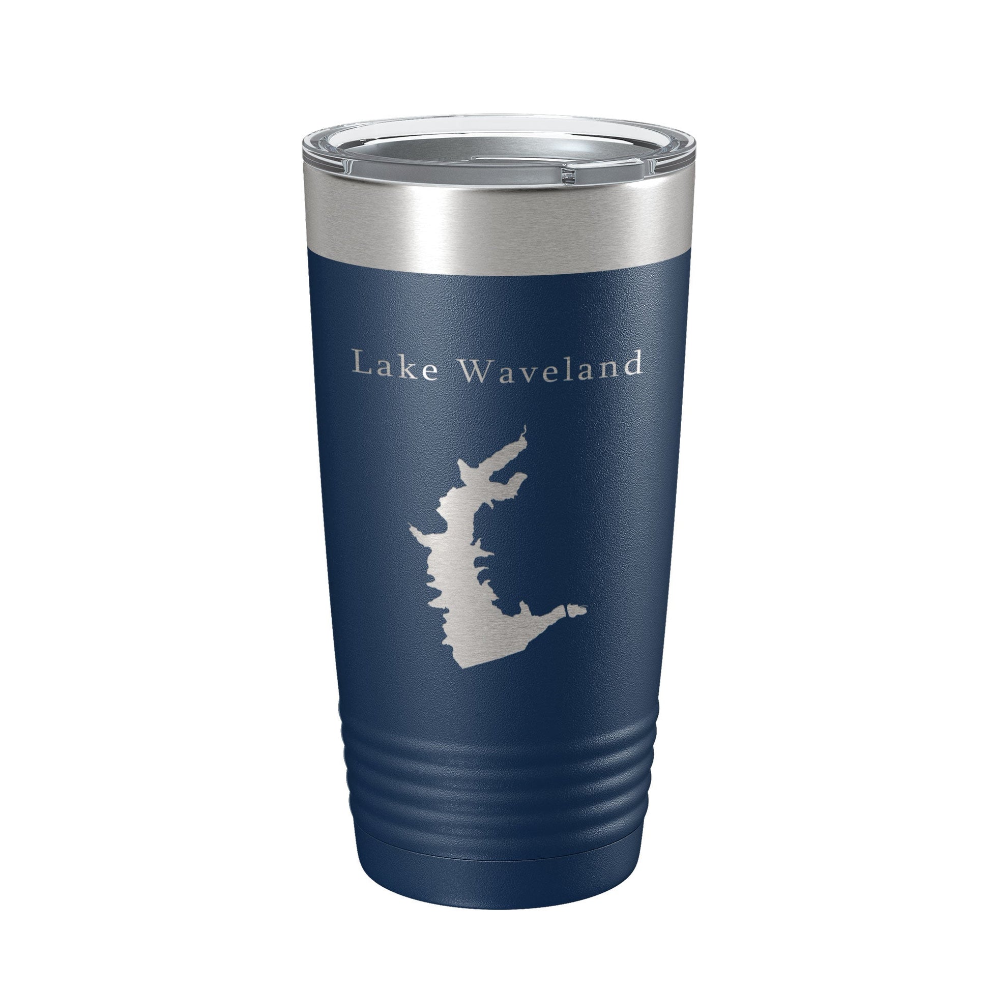 Lake Waveland Map Tumbler Travel Mug Insulated Laser Engraved Coffee Cup Indiana 20 oz-2