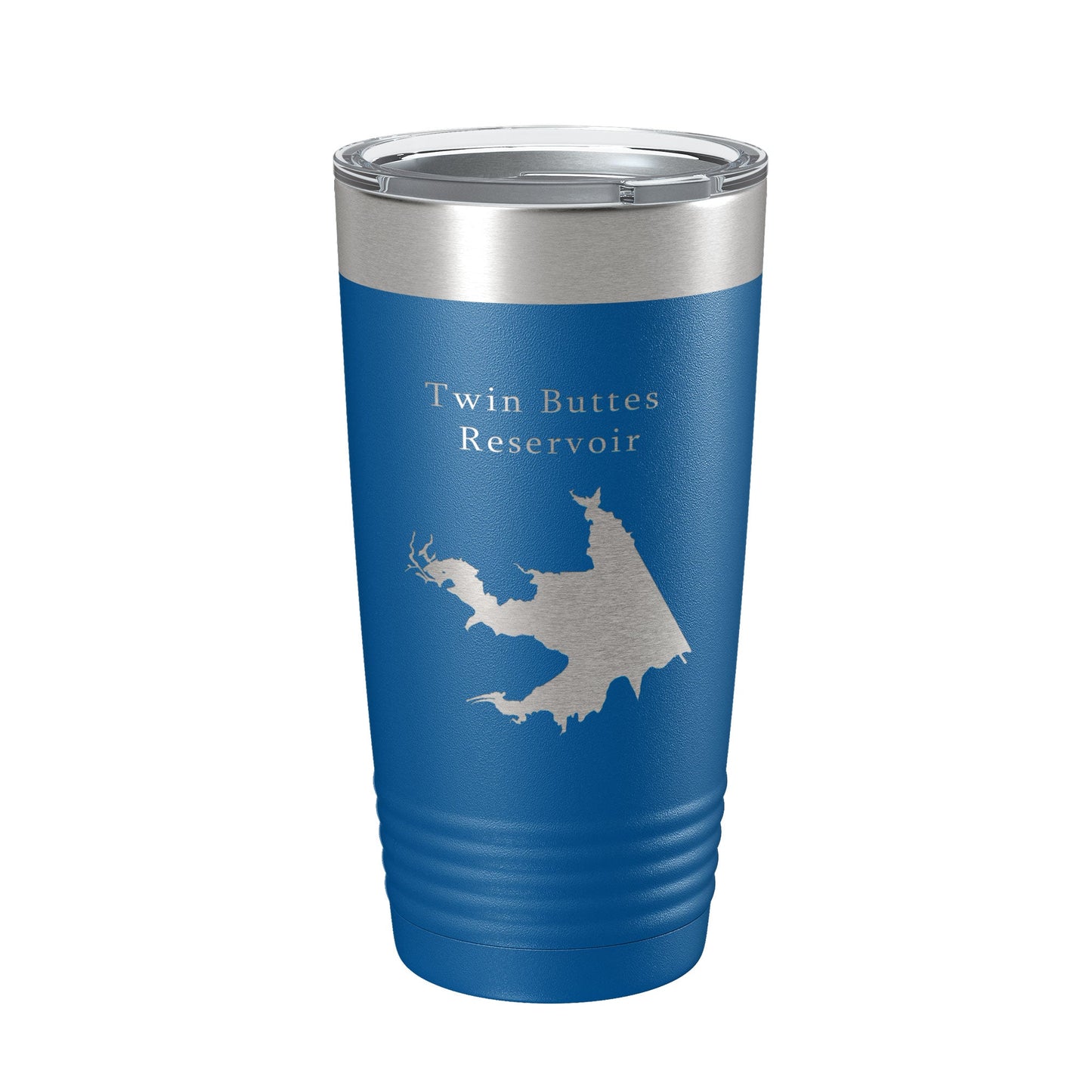 Twin Buttes Reservoir Tumbler Lake Map Travel Mug Insulated Laser Engraved Coffee Cup Texas 20 oz-6