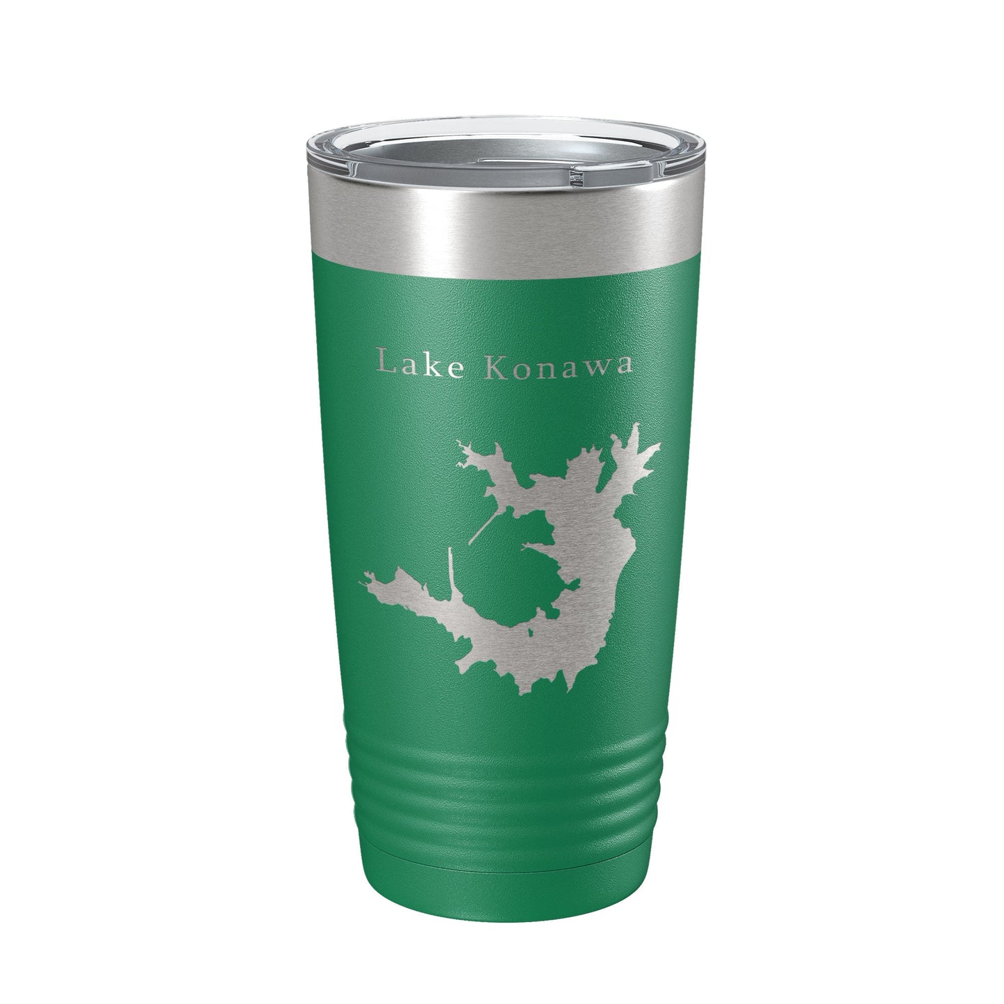 Lake Konawa Map Tumbler Travel Mug Insulated Laser Engraved Coffee Cup Oklahoma 20 oz-9