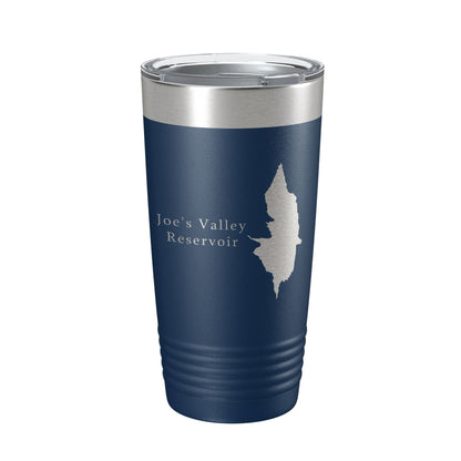 Joe's Valley Reservoir Tumbler Lake Map Travel Mug Insulated Laser Engraved Coffee Cup Utah 20 oz-8