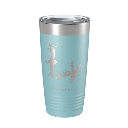 Medina Lake Map Tumbler Travel Mug Insulated Laser Engraved Coffee Cup Texas 20 oz-13