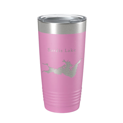 Sardis Lake Map Tumbler Travel Mug Insulated Laser Engraved Coffee Cup Oklahoma 20 oz-14