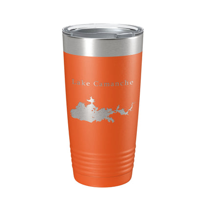Lake Camanche Map Tumbler Travel Mug Insulated Laser Engraved Coffee Cup California 20 oz-17